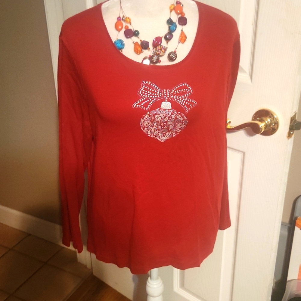 Ladies Embellished Christmas top